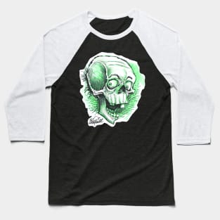 Green Skull Baseball T-Shirt